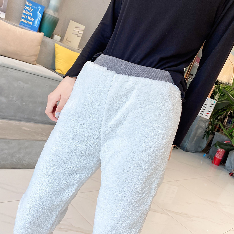 Women's Capris Lucyever Winter Thicken Plush Sport Women Drawstring Elastic Waist Harem Pants Woman 9 Color Casual Sweatpants Ladies 230321 Z2603