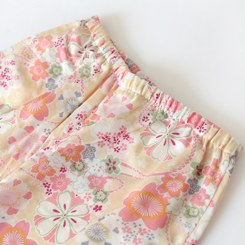 Women's Sleepwear Japanese-style kimono cotton fresh style pajamas suit female casual spring and summer pajamas two-piece home service 230321