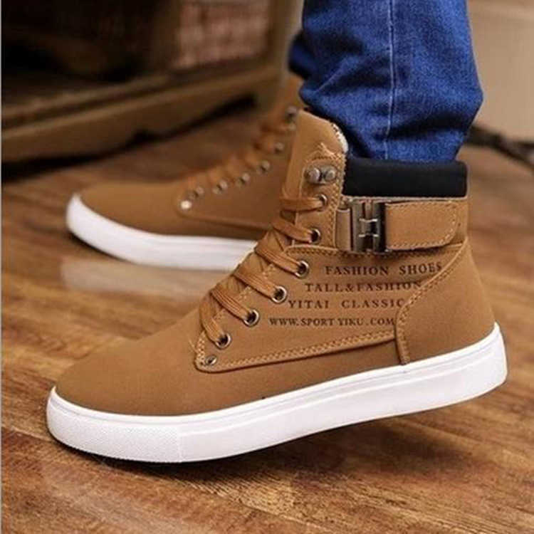 mens Ankle Boots Spring British abrasive leather buckle tide high top burst T221101
mens Ankle Boots Spring British abrasive leather buckle tide high top burst T221101