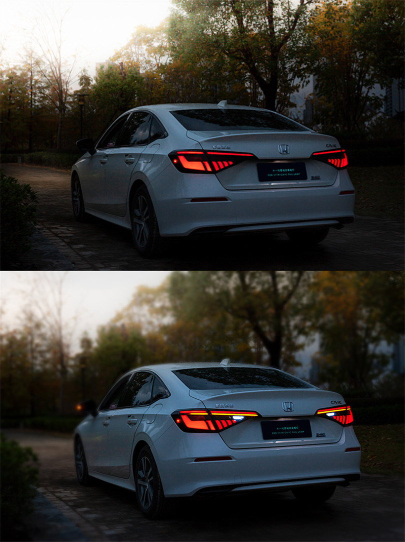 Car Taillights Assembly For Honda Civic X G11 2022-2023 LED Rear Lamp Turn Signal Brake Reversing Lights Stop Lamp