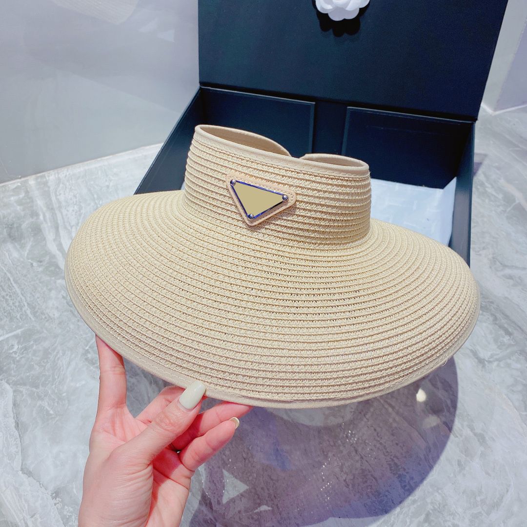 Women Luxury Spring and Summer Designer Visors Handmade Straw Woven hat Holiday Travel Triangle Letter Sun Protection hats, Black
Women Luxury Spring and Summer Designer Visors Handmade Straw Woven hat Holiday Travel Triangle Letter Sun Protection hats, Black