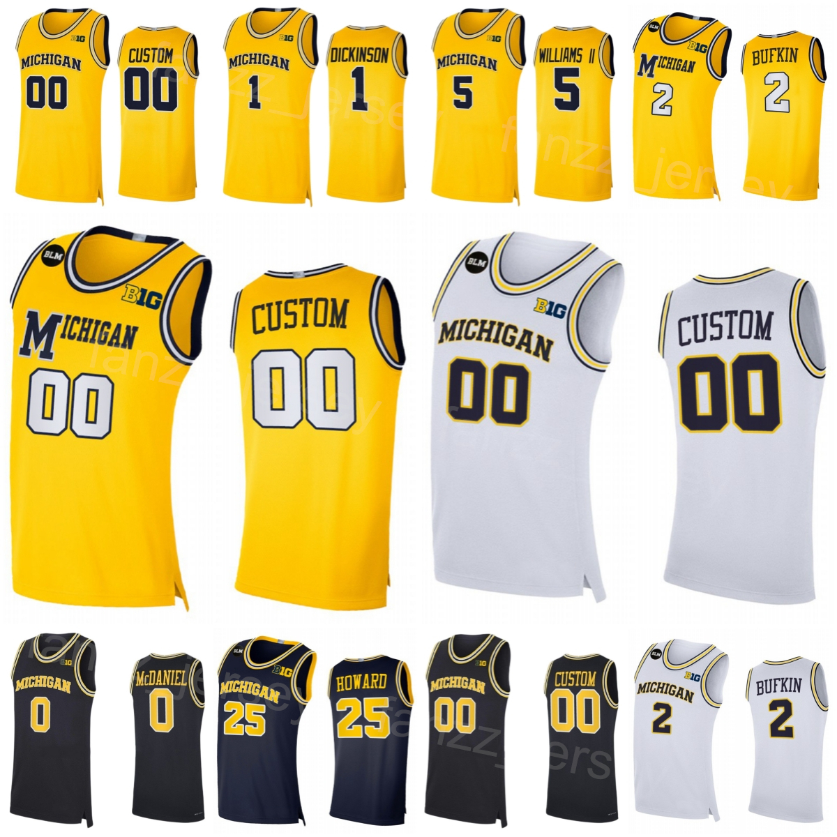 College Wolverines Jersey Basketball 1 Hunter Dickinson 25 Jett Howard 2 Bufkin 0 Dug McDaniel 3 Jaelin Llewellyn 5 Terrance Williams University Embroidery NCAA, Navy blue
College Wolverines Jersey Basketball 1 Hunter Dickinson 25 Jett Howard 2 Bufkin 0 Dug McDaniel 3 Jaelin Llewellyn 5 Terrance Williams University Embroidery NCAA, Navy blue