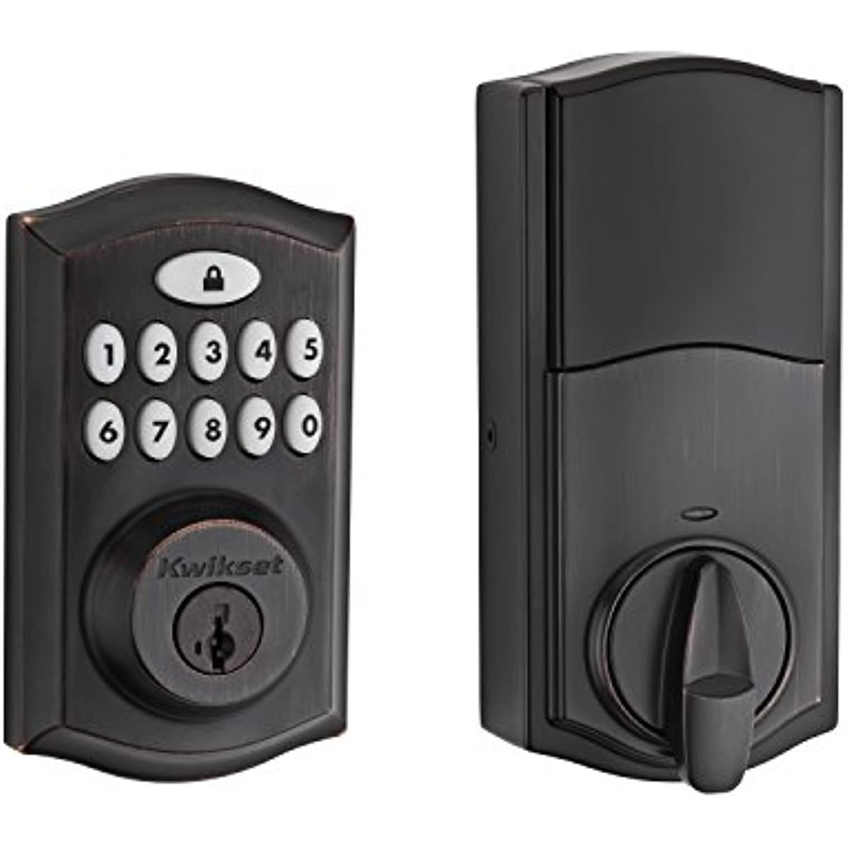 SmartCode 913 Non-Connected Keyless Entry Electronic Keypad Deadbolt Door Lock Featuring SmartKey Security, Traditional Venetian Bronze
SmartCode 913 Non-Connected Keyless Entry Electronic Keypad Deadbolt Door Lock Featuring SmartKey Security, Traditional Venetian Bronze