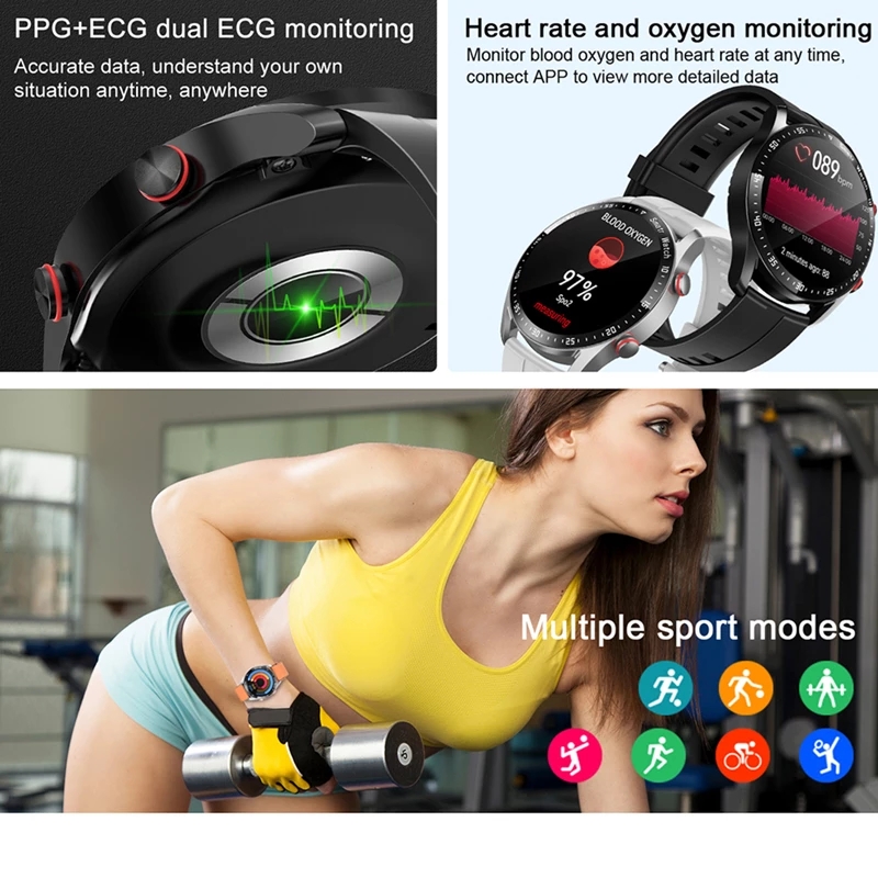 ECG PPG Smartwatch 2022 Smart Watch Men Bluetooth Call Outdoor Music Play IP67 Waterproof Connected Watch Men for huawei Android