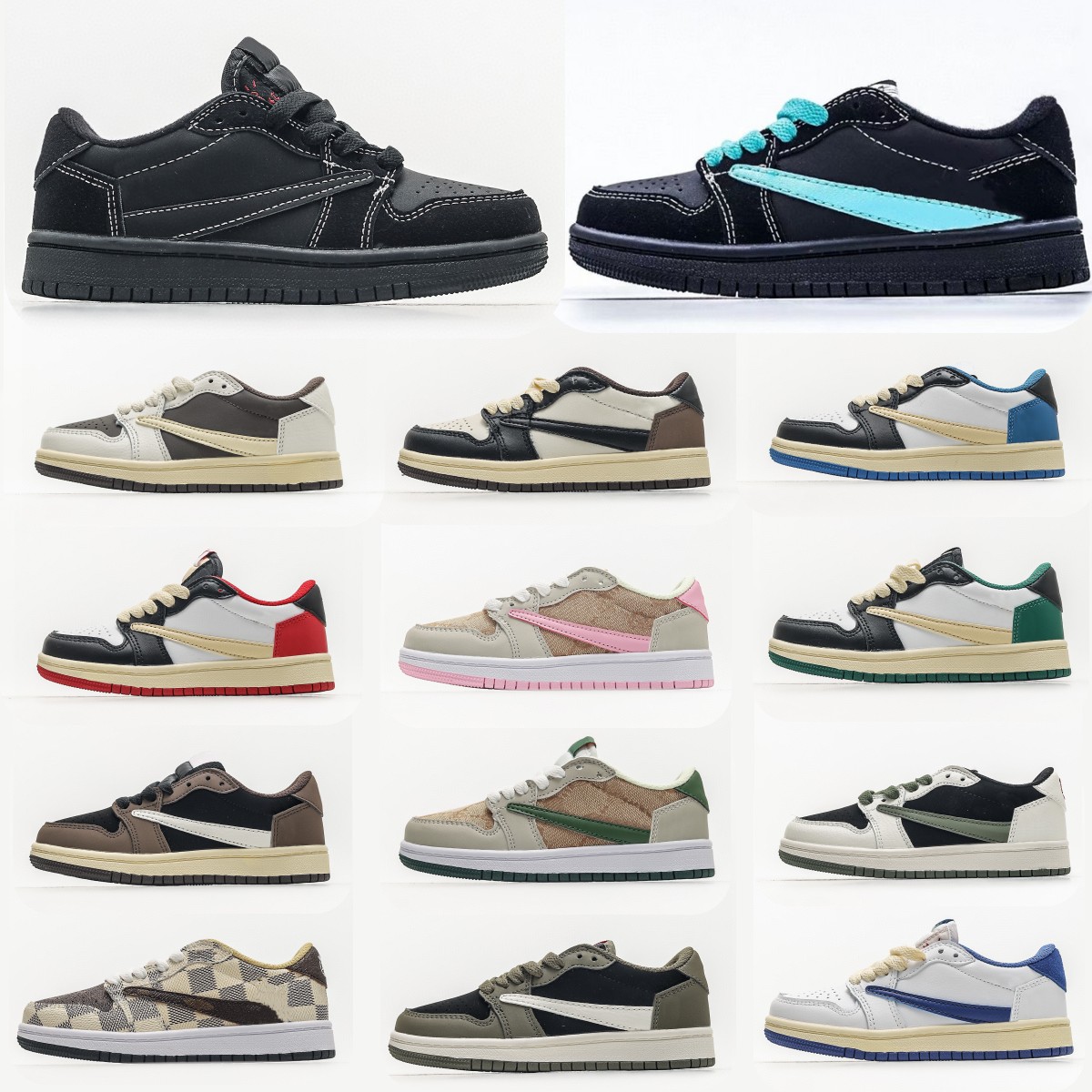 Designer Kids shoes Jumpman 1s 1 low youth Toddlers boys Basketball Shoe sneaker infants Pine Game Chicago mocha baby kid trainers, 10