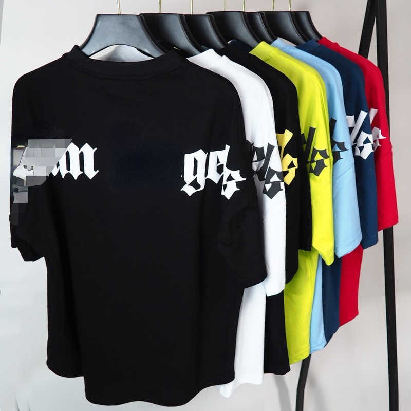 

Summer sweatshirt designer t shirt bubble letter printing short sleeved T shirts pa men women lm round neck pullover tee loose half sleeves, The leaves are green