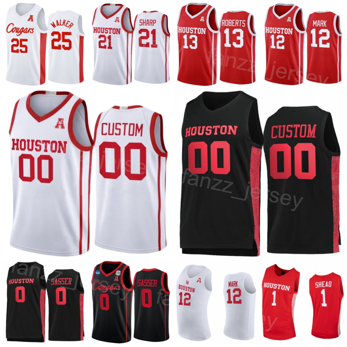 College Basketball 0 Marcus Sasser Jersey Houston Cougars 25 Jarace Walker 13 JWan Roberts 12 Tramon Mark 1 Jamal Shead 21 Emanuel Sharp University Embroidery NCAA, Black
College Basketball 0 Marcus Sasser Jersey Houston Cougars 25 Jarace Walker 13 JWan Roberts 12 Tramon Mark 1 Jamal Shead 21 Emanuel Sharp University Embroidery NCAA, Black