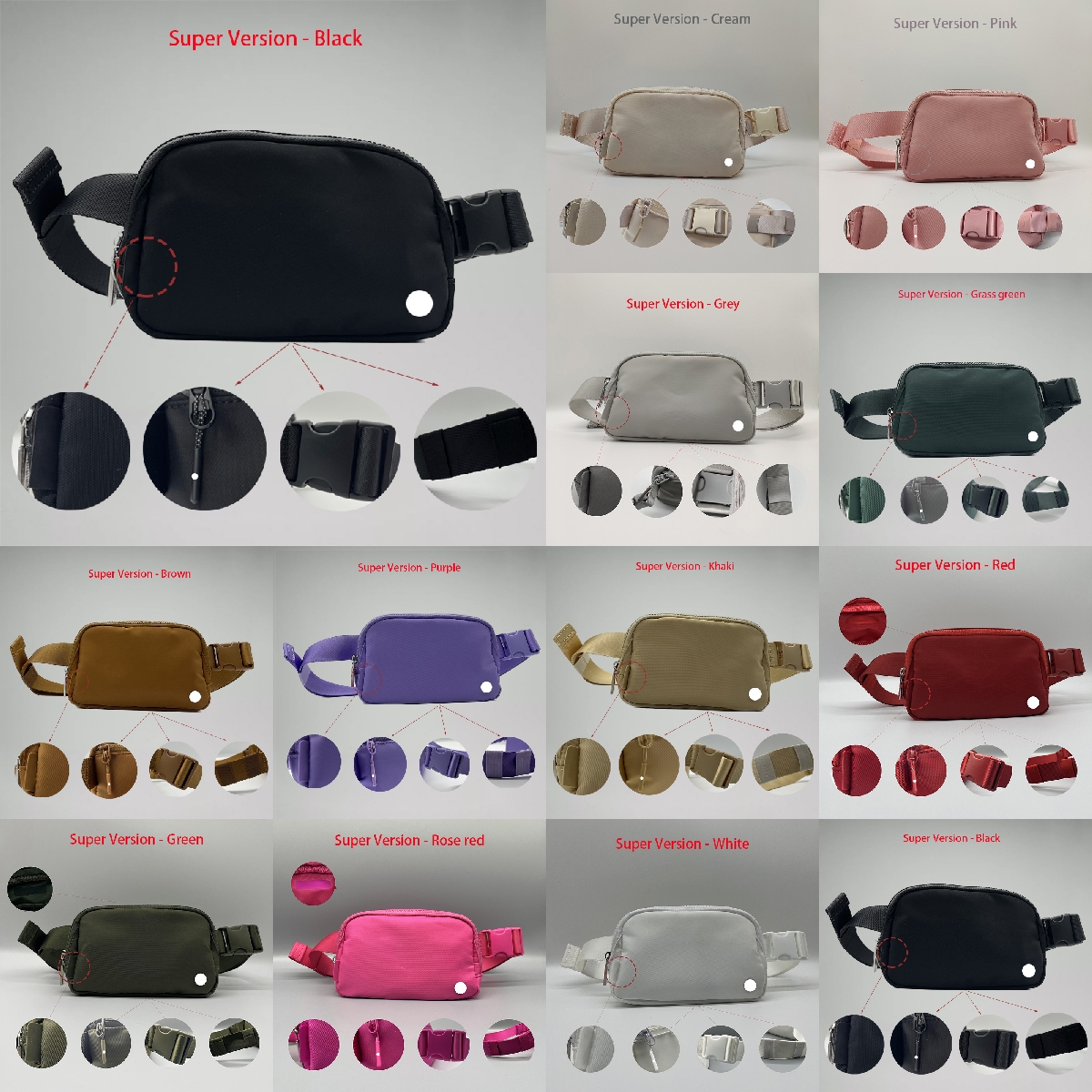Yoga pinkyoga bag lu Everywhere belt bag Outdoor sport yoga waist bag women men gym elastic adjustable strap zipper fanny pack i wholesale bag 1L-2L 20 color
Yoga pinkyoga bag lu Everywhere belt bag Outdoor sport yoga waist bag women men gym elastic adjustable strap zipper fanny pack i wholesale bag 1L-2L 20 color
