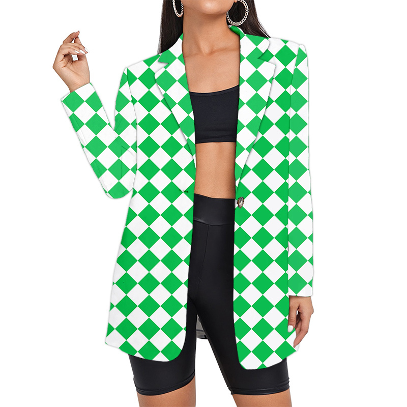 Women's Suits Blazer's Suit Camouflage Blazers Skull Floral Custom Lady Long Beer Bottle Dropship Plaid Printed Wholesale Oversized Coat 230