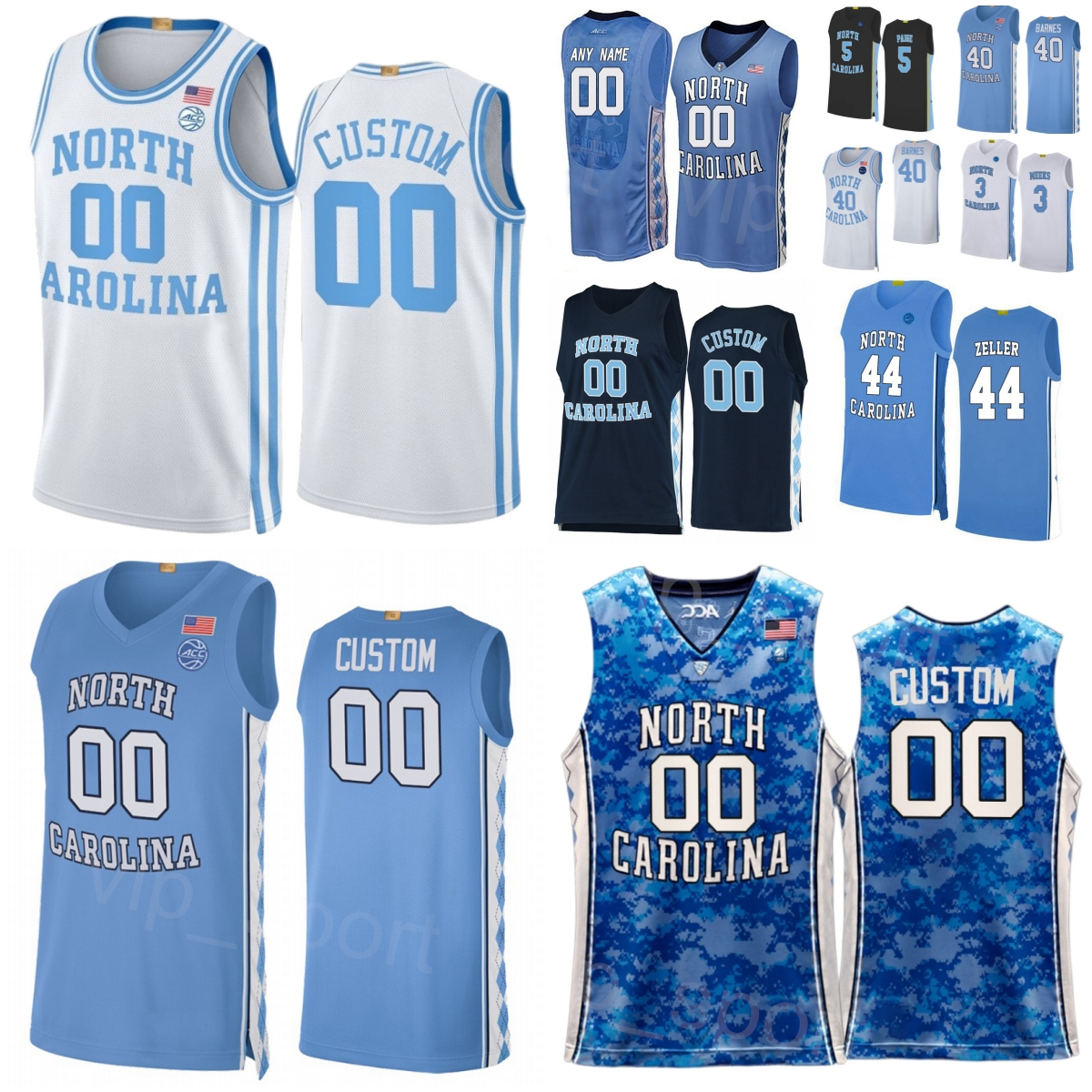 College Basketball 3 Kennedy Meeks Jersey North Carolina Tar Heels 40 Harrison Barnes 52 James Worthy 44 Tyler Zeller 42 Jerry Stackhouse 5 Marcus Paige Sewn On NCAA