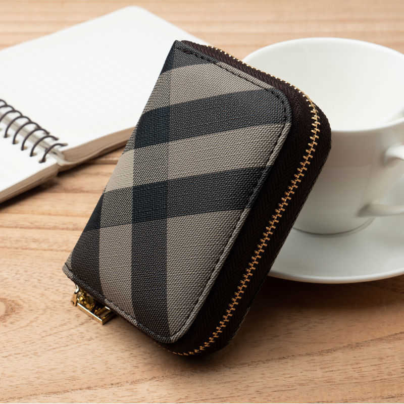 Wallets New Casual Wallet Multi-Slot Card Holder Zipper Coin Purse Small Clutch PU Money Bag Purse Cardholder Wallets for Men and Women G230308