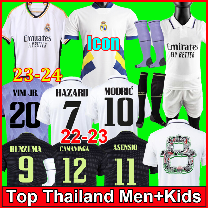22 23 24 BENZEMA Icon real madrids soccer jerseys Special remake retro football shirt VINI JR ALABA HAZARD ASENSIO MODRIC MARCELO VALVERDE camiseta men kids kit set, 23-24 away
22 23 24 BENZEMA Icon real madrids soccer jerseys Special remake retro football shirt VINI JR ALABA HAZARD ASENSIO MODRIC MARCELO VALVERDE camiseta men kids kit set, 23-24 away