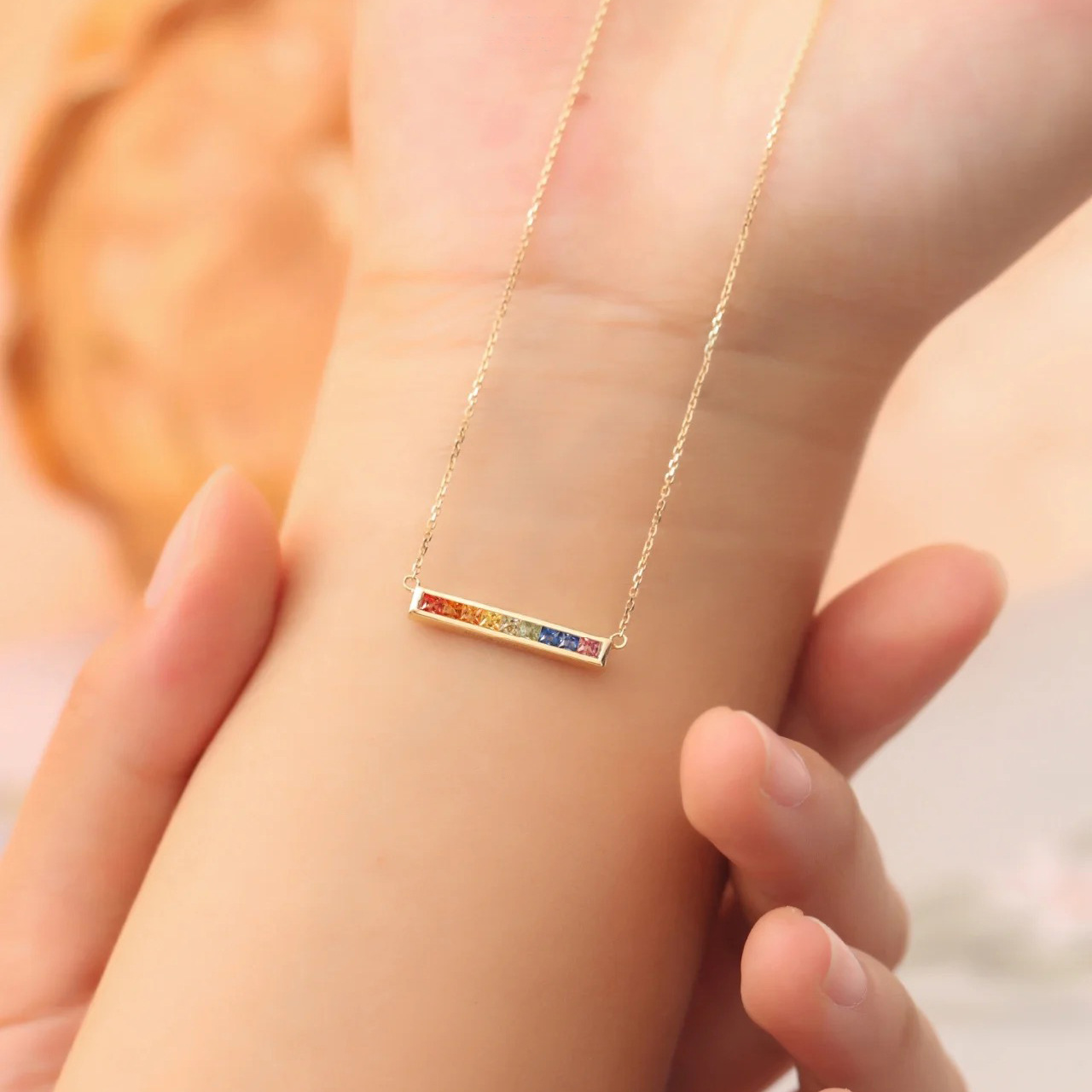 Colorful Chocker Necklace AAAAA Zircon 925 Sterling Silver Wedding Engagement Pendants Necklace For Women Bridal Party Jewelry