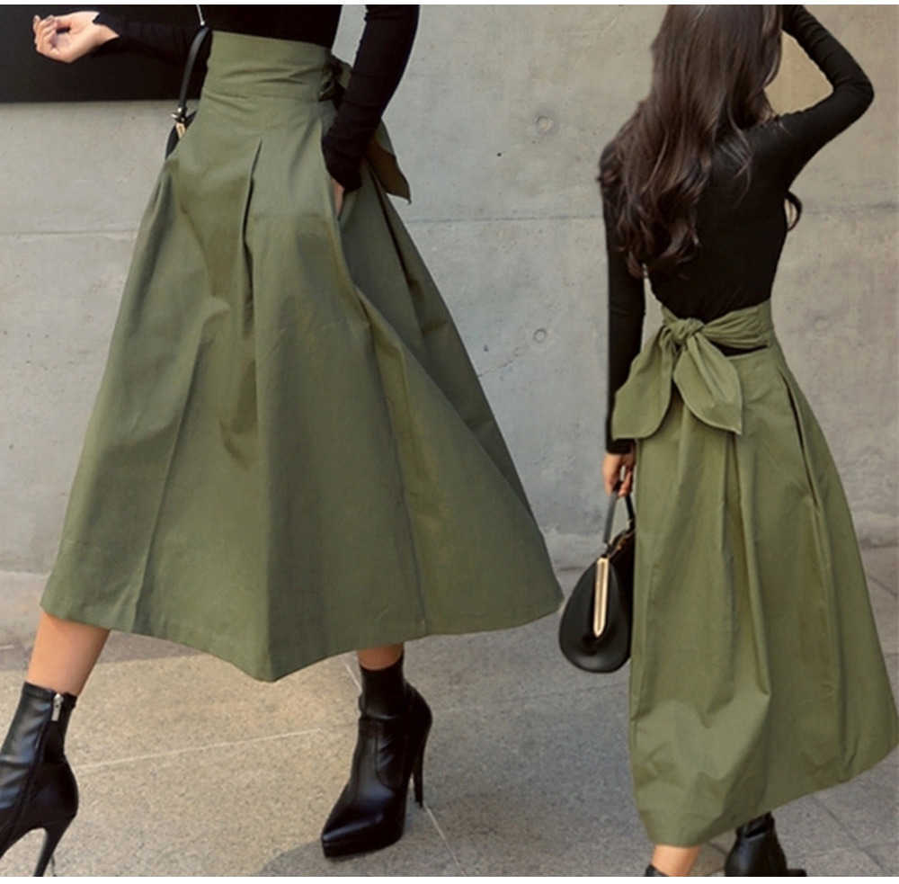 Skirts shintimes Skirts Womens Korean Fashion Solid Color Big Swing Ladies Skirt Long Skirt Autumn Wild High Waist Bow Slim Skirts 210315, Black
Skirts shintimes Skirts Womens Korean Fashion Solid Color Big Swing Ladies Skirt Long Skirt Autumn Wild High Waist Bow Slim Skirts 210315, Black