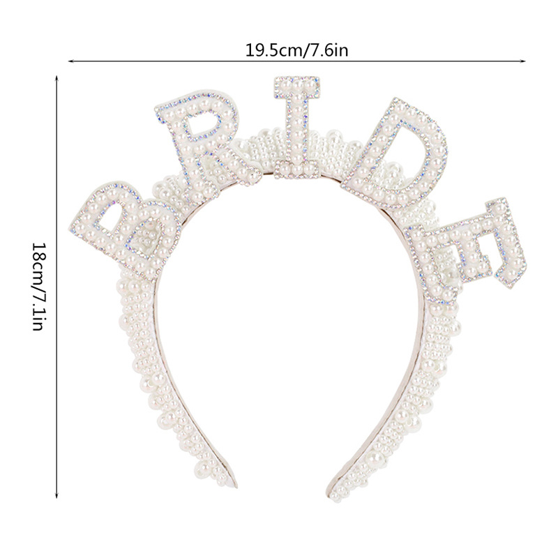Other Event Party Supplies Bride Pearl Crown Headband Wedding Bridal Shower Decoration Bride to be Hairbands Po Props Bachelorette Hen Party Supplies 