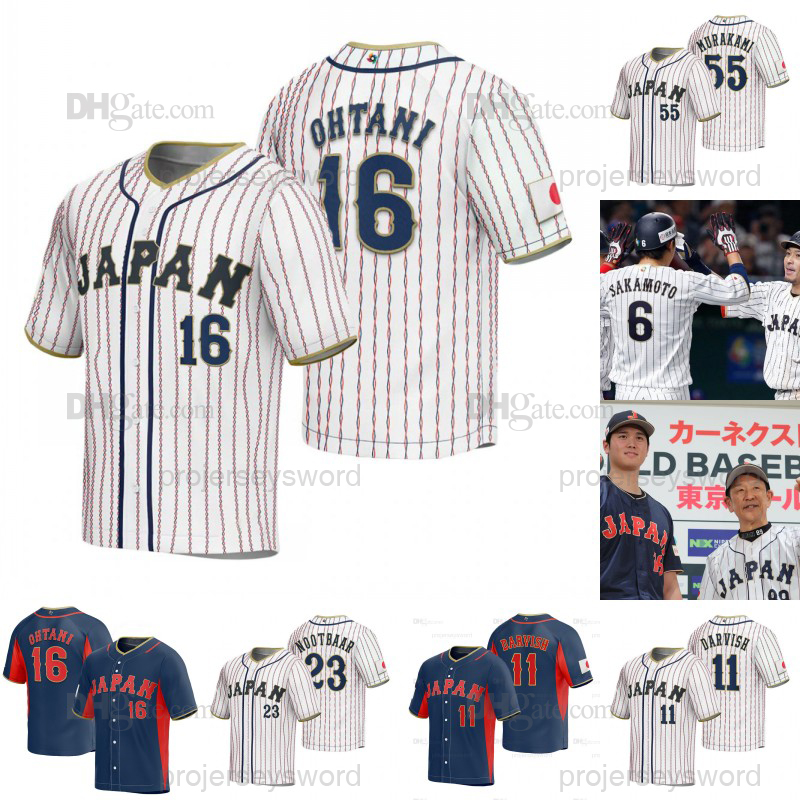 Japan 2023 WBC World Baseball Classic Jersey 16 Shohei Ohtani 11 Yu Darvish 51 Seiya Suzuki 23 Lars Nootbaar 34 Masataka Yoshida Shota Imanaga Hiromi Itoh Roki Sasaki, 2023 mens white s-xxxl
Japan 2023 WBC World Baseball Classic Jersey 16 Shohei Ohtani 11 Yu Darvish 51 Seiya Suzuki 23 Lars Nootbaar 34 Masataka Yoshida Shota Imanaga Hiromi Itoh Roki Sasaki, 2023 mens white s-xxxl