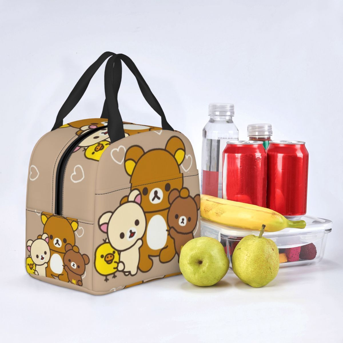 Ice PacksIsothermic Bags Rilakkuma n Insulated Lunch Bag for Outdoor Picnic Cartoon Characters Waterproof Cooler Thermal Bento Box Women Children 2303