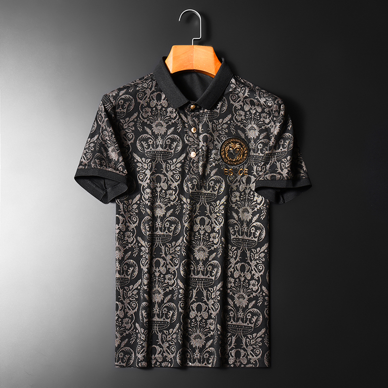 Men's Fashion Polo Shirt Luxury Men's Print Letter Leopard Tea Short Sleeve Fashion Casual Men's Summer Wear, Black
Men's Fashion Polo Shirt Luxury Men's Print Letter Leopard Tea Short Sleeve Fashion Casual Men's Summer Wear, Black