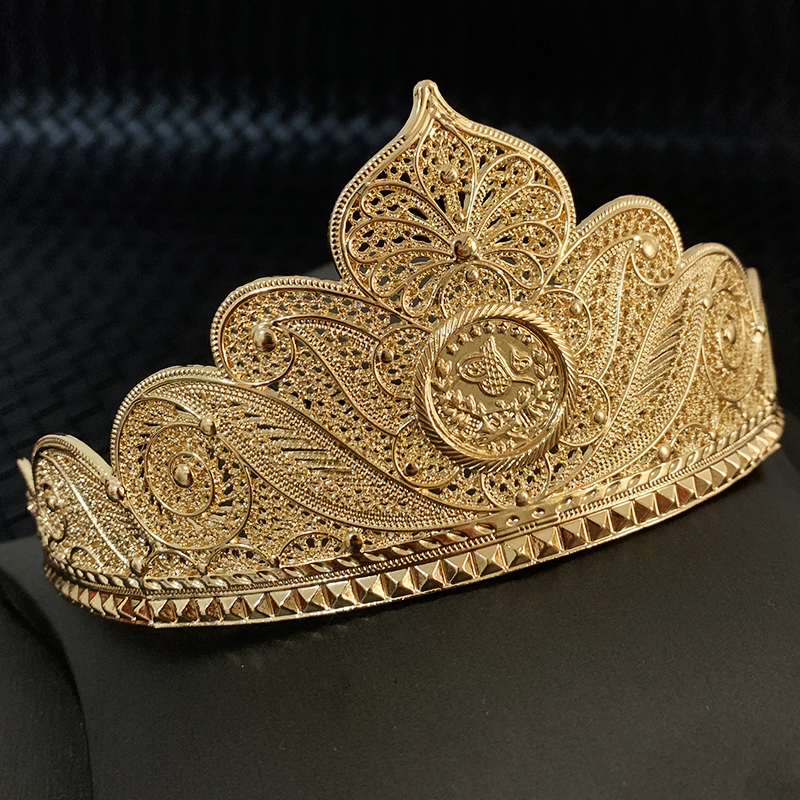 Wedding Hair Jewelry Turkish Metal Gold Color Tiaras and Crowns Coins Headpiece for Women Forehead Hair Jewelry Wedding Accessories 230320