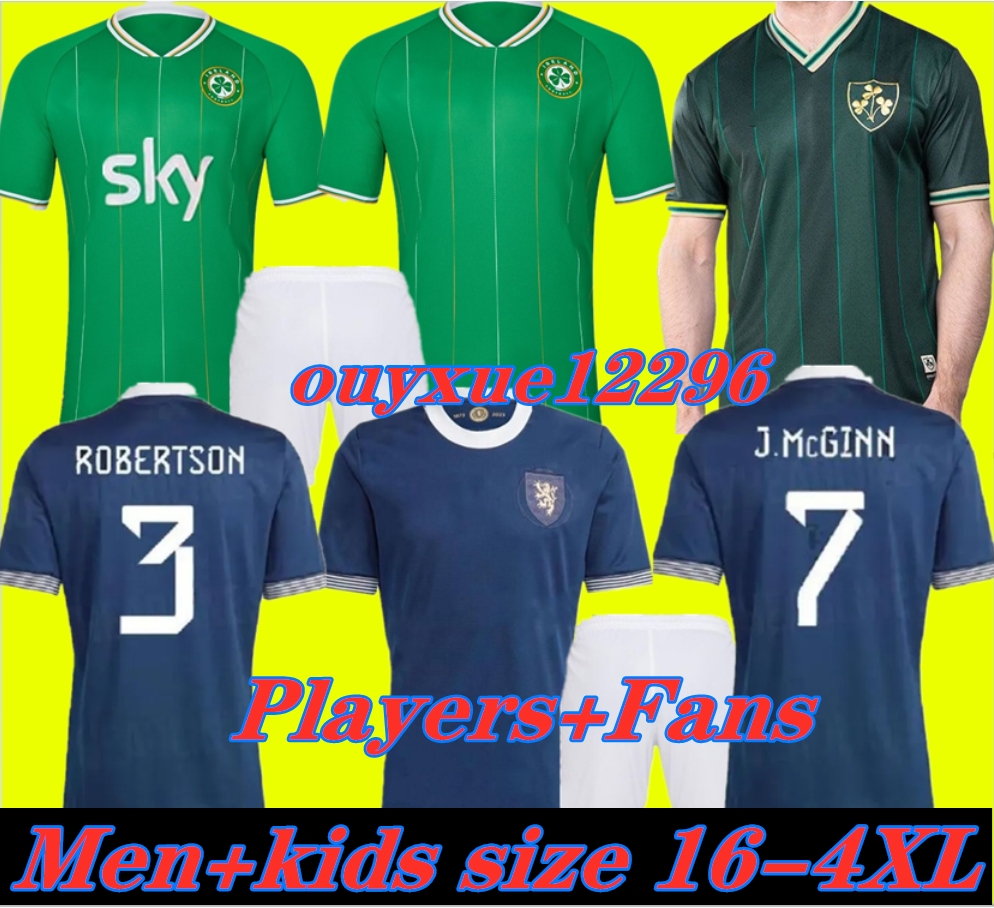 

Ireland 2023 Scotland 150th Anniversary soccer jersey blue Special edition TIERNEY KEANE ADAMS football shirt 23 24 CHRISTIE McGREGOR MCGINN Size 16-4XL uniforms, 150th player version