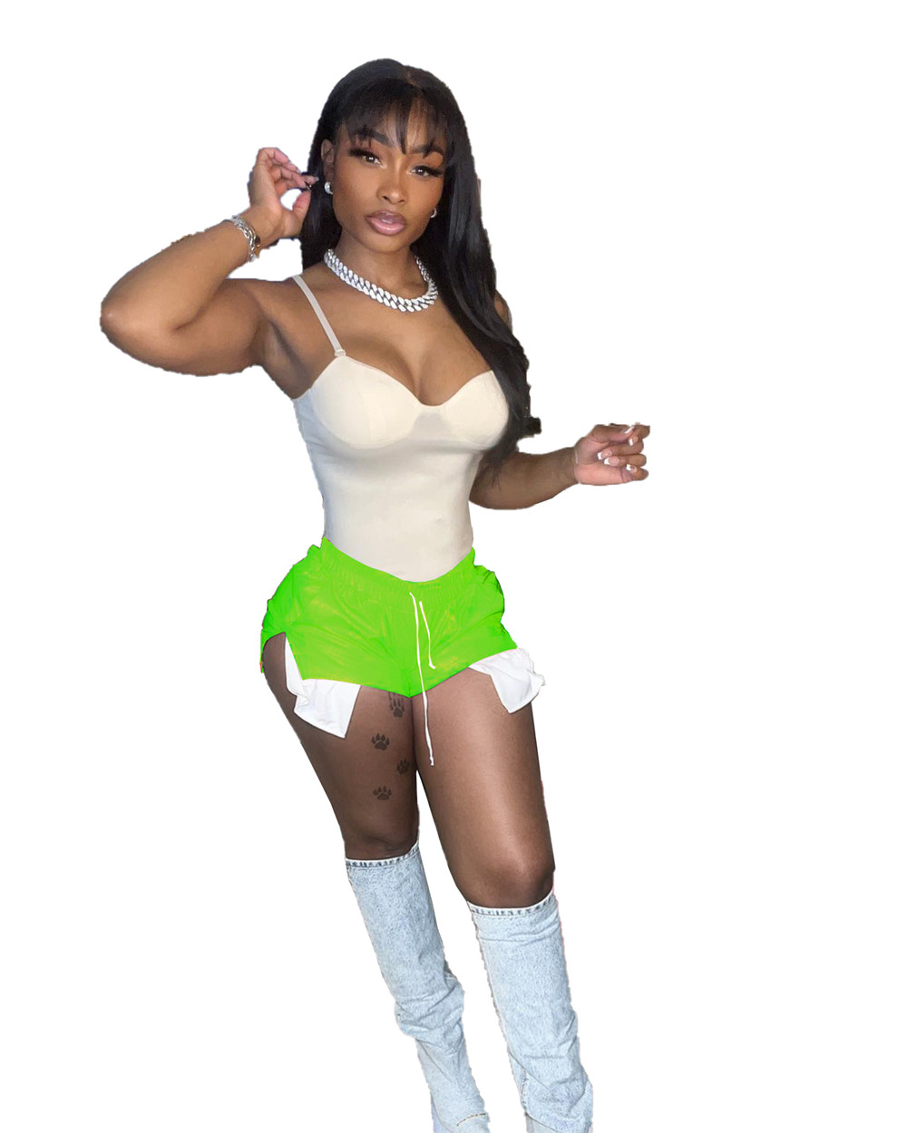 2023 Designer Leather Shorts Summer Women Casual PU Shorts Faux Leather High Waisted Shorts with Pockets Fashion Y2k Short Pants Wholesale items bulk 