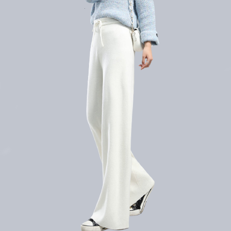 Capris Korean Fashion Drawstring High Waist Wide Leg Women's Autumn Winter Straight Trousers Jogger Gym Loose Pants Female 230321 Z260314