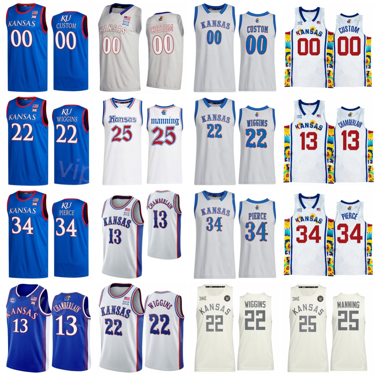 Kansas Jayhawks Basketball College 25 Danny Manning Jersey Wilt Chamberlain 13 Paul Pierce 34 Andrew Wiggins 22 Joel Embiid 21 4 Sherron Collins Sewing Shirt NCAA, White
Kansas Jayhawks Basketball College 25 Danny Manning Jersey Wilt Chamberlain 13 Paul Pierce 34 Andrew Wiggins 22 Joel Embiid 21 4 Sherron Collins Sewing Shirt NCAA, White