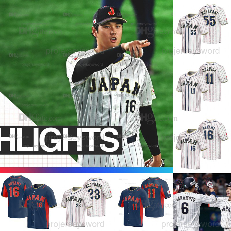 Team Japan 2023 World Baseball Classic WBC Jersey 23 Lars Nootbaar 24 Takumi Ohshiro 16 Shohei Ohtani 51 Seiya Suzuki 11 Yu Darvish 55 Munetaka Murakami 14 Roki Sasaki, Youth white s-xl
Team Japan 2023 World Baseball Classic WBC Jersey 23 Lars Nootbaar 24 Takumi Ohshiro 16 Shohei Ohtani 51 Seiya Suzuki 11 Yu Darvish 55 Munetaka Murakami 14 Roki Sasaki, Youth white s-xl
