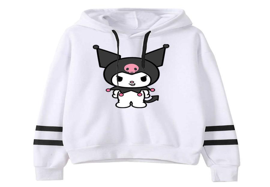 Kuromi Anime Onegai My Melody Merch Hoodies Pocketless Parallel Bars Sleeve Sweatshirt Woman Man Clothes