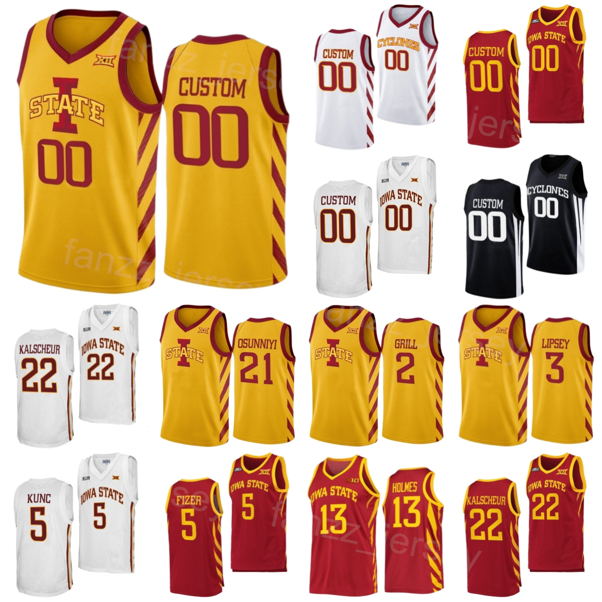 Iowa State Cyclones 13 Jaren Holmes Jersey College Basketball 22 Gabe Kalscheur 2 Caleb Grill 21 Osun Osunniyi 5 Aljaz Kunc 3 Tamin Lipsey University Sewn On NCAA, Yellow
Iowa State Cyclones 13 Jaren Holmes Jersey College Basketball 22 Gabe Kalscheur 2 Caleb Grill 21 Osun Osunniyi 5 Aljaz Kunc 3 Tamin Lipsey University Sewn On NCAA, Yellow