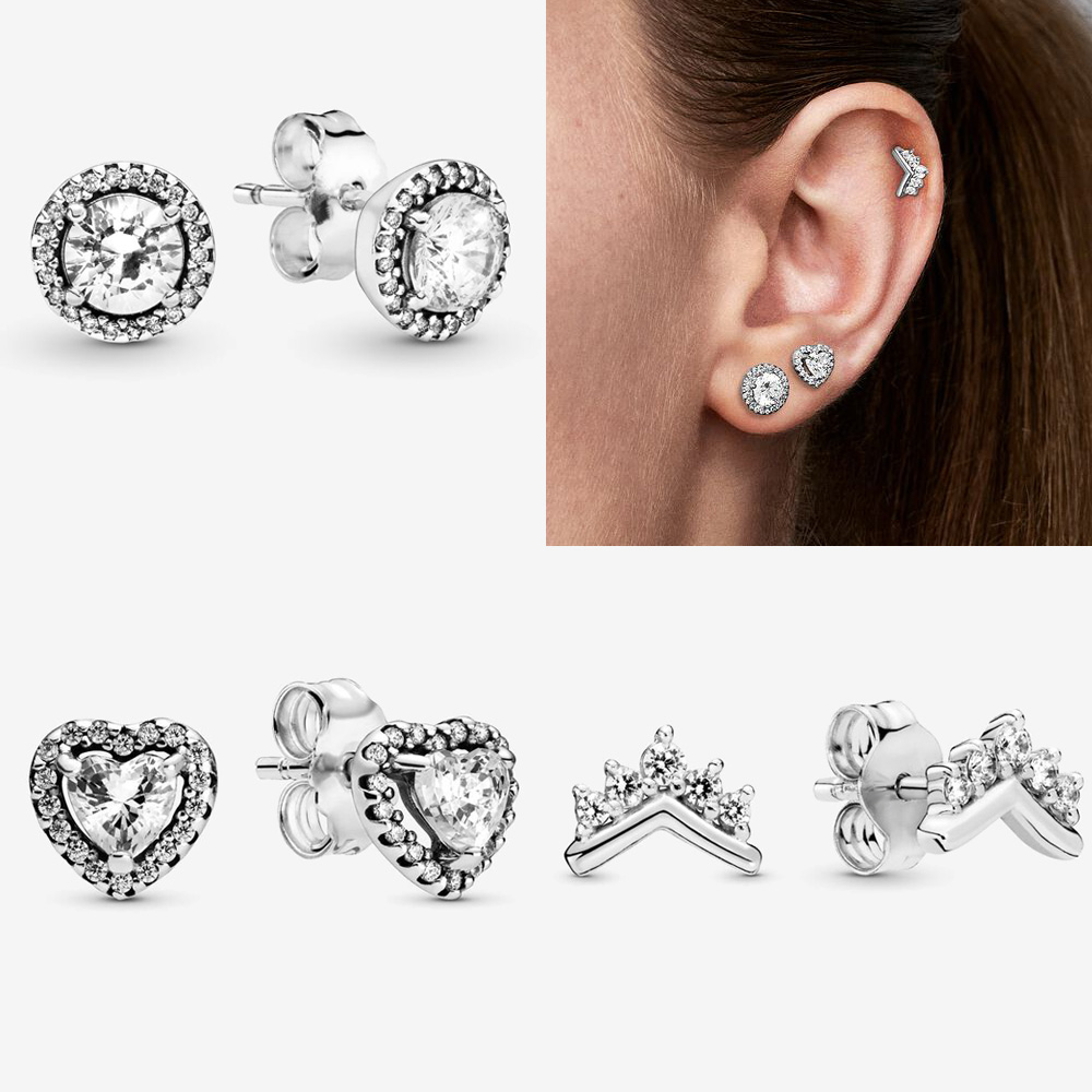 2024 New Popular 925 Sterling Silver Love Star Butterfly Earrings Suitable For Primitive Female DIY Jewelry Fashion Accessories