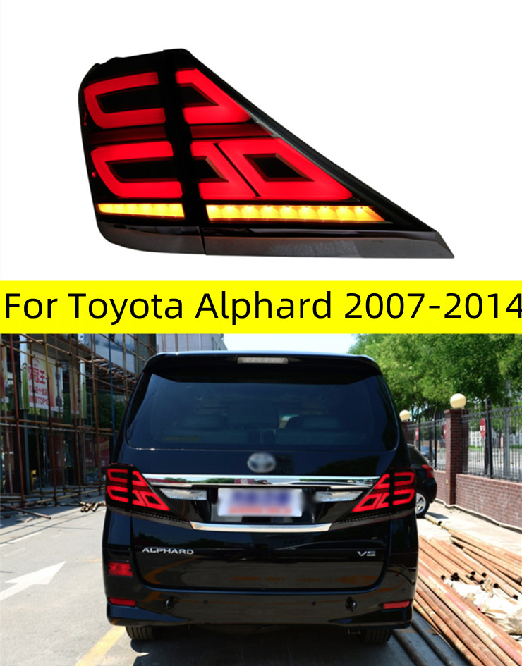 For Toyota Alphard 2007-2014 Tail Lamp LED Fog Lights Day Running Light DRL Tuning Car Accessories Tail Lights