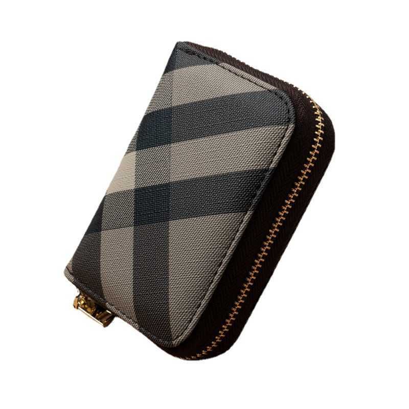 Wallets New Casual Wallet Multi-Slot Card Holder Zipper Coin Purse Small Clutch PU Money Bag Purse Cardholder Wallets for Men and Women G230308