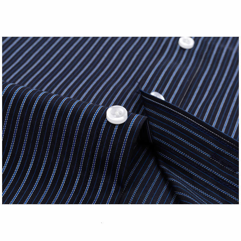 Men's Casual Shirts Men's Long Sleeve Striped Shirt Non-Iron Formal Casual Office Social Business Dress Shirts Standard-fit Cotton High Qual