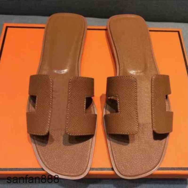 Original Designer Hemres Slippers Quality igh Women slipper H Off Wholesale Sandals Flip-Flops Shoes designer slippers fashion leat DUTM With logo E48M, 29