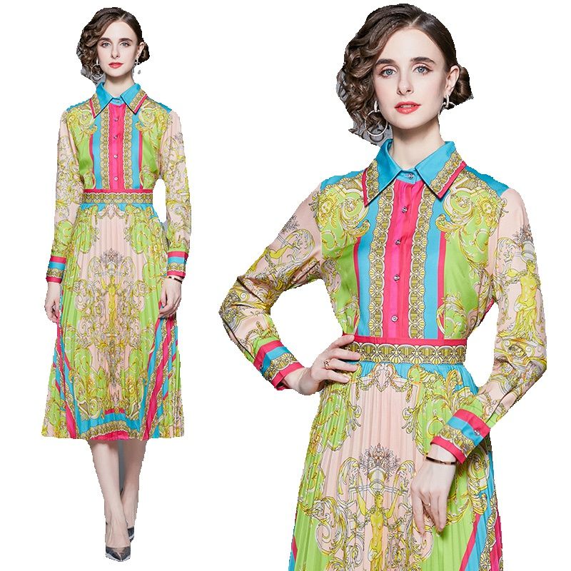 Baroque Floral Dress Sets Women Two Piece 2023 Long Sleeve Graceful Shirt and Pleated Skirts Holiday Prom Dresses Set Retro Print Office Lady Cute Slim Fit Stylish Set, Customize
Baroque Floral Dress Sets Women Two Piece 2023 Long Sleeve Graceful Shirt and Pleated Skirts Holiday Prom Dresses Set Retro Print Office Lady Cute Slim Fit Stylish Set, Customize