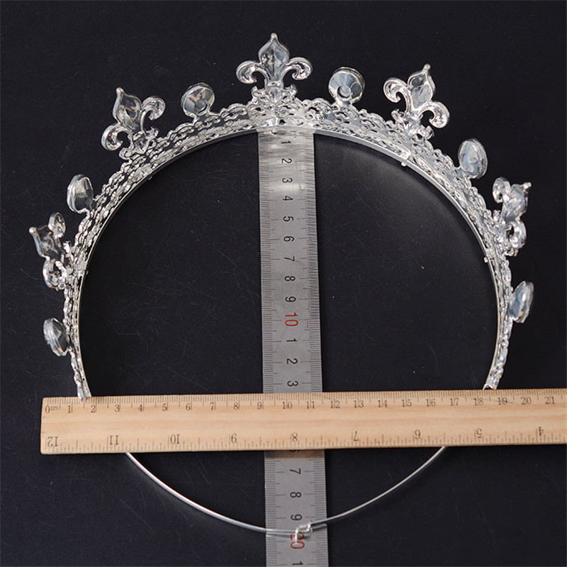 Wedding Hair Jewelry Adjustable Round Wedding King Tiara Crown Headpiece For Men Party Hair Ornaments Head Jewelry Accessories 230320