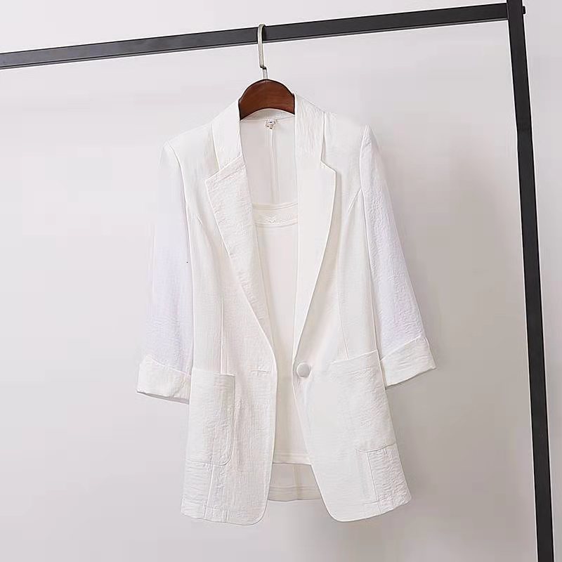 Women's Suits Blazers Fashion Jacket Solid Color Yellow Black Cotton Fabric Loose Oversize Coat Spring Summer Jackets 2023 OL Suit 230321