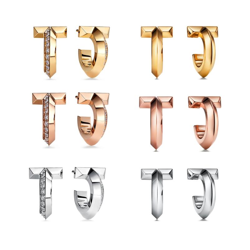 Tiff Stud Earrings Designer For Women Classic Brand Hot Selling T hoop Ear Earring With logo 925 Sterling Silver Jewelry 
Tiff Stud Earrings Designer For Women Classic Brand Hot Selling T hoop Ear Earring With logo 925 Sterling Silver Jewelry