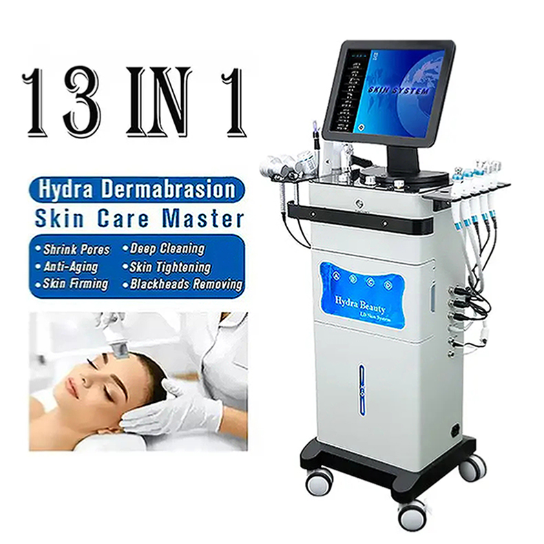 Hydra Spa Facial Diamond Microdermabrasion Machine Hydro Dermabrasion Treatment 13 in 1 Oxygen Jet Water Peeling Hydrodermabrasion Skin Cleaning Equip