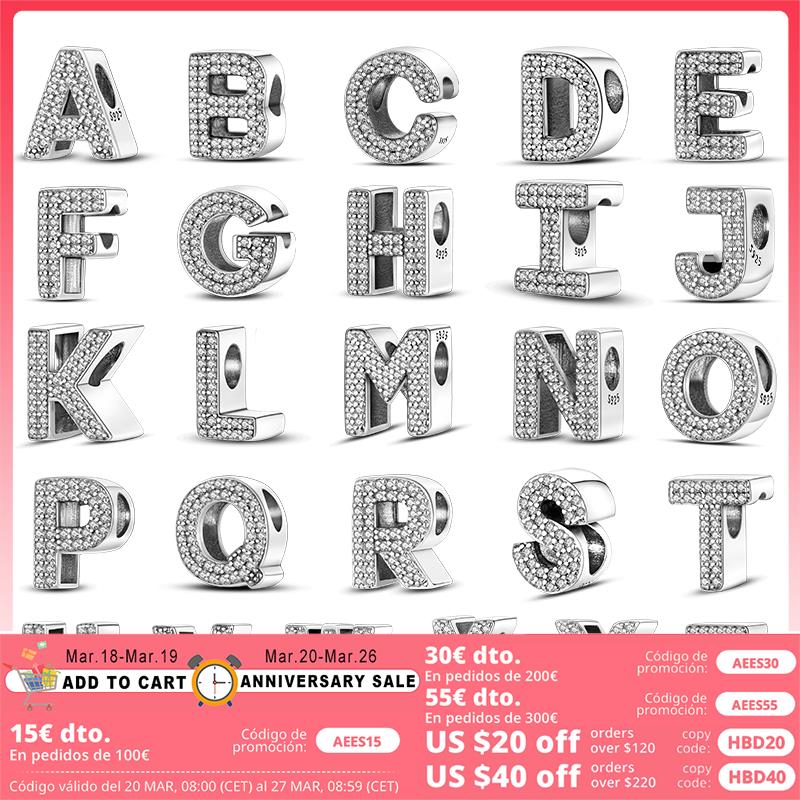 925 siver beads charms for pandora charm bracelets designer for women A to Z Alphabet 26 Letters 925 Silver Bead
925 siver beads charms for pandora charm bracelets designer for women A to Z Alphabet 26 Letters 925 Silver Bead