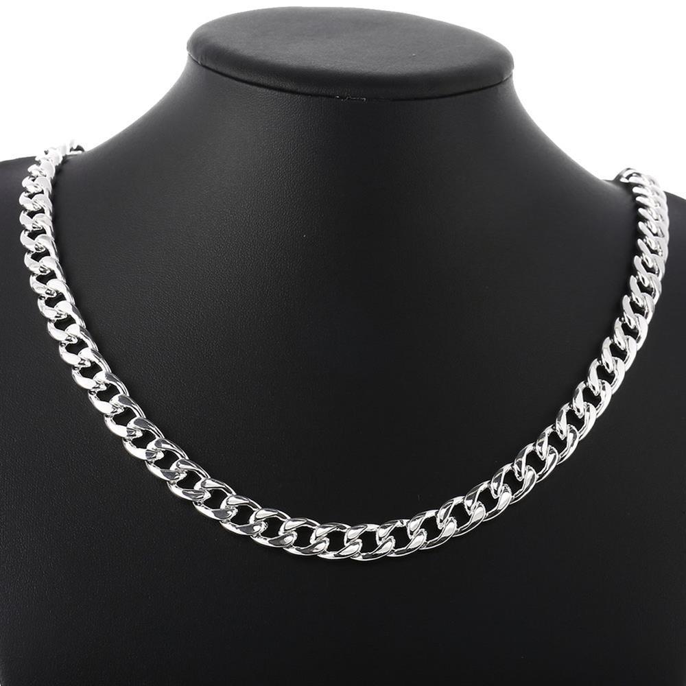 Earrings Necklace High Quality Men Jewelry 925 Sterling Silver Sets 10MM 20''24'' 50cm 60cm Link Chain Necklace Bracelet Sets For 