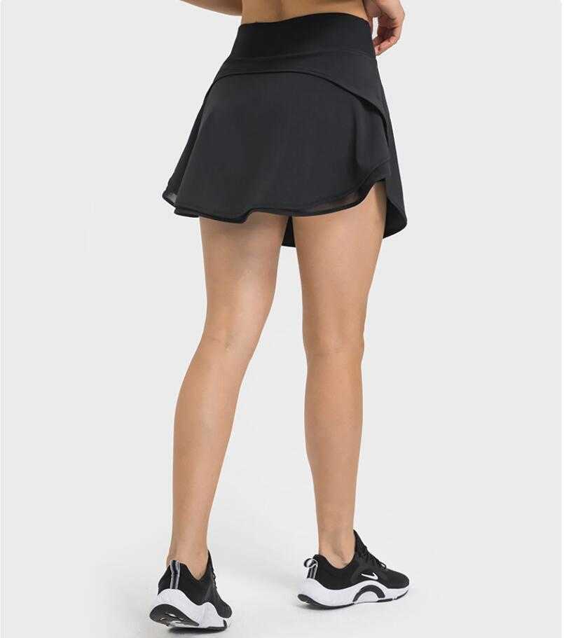 Lu-195 Outdoor Yoga Shorts Sports Casual Cool Fake Two Piece Tennis Skirt with Built-in Pockets Crisp Shaped Sports Pant Skirt, White
Lu-195 Outdoor Yoga Shorts Sports Casual Cool Fake Two Piece Tennis Skirt with Built-in Pockets Crisp Shaped Sports Pant Skirt, White