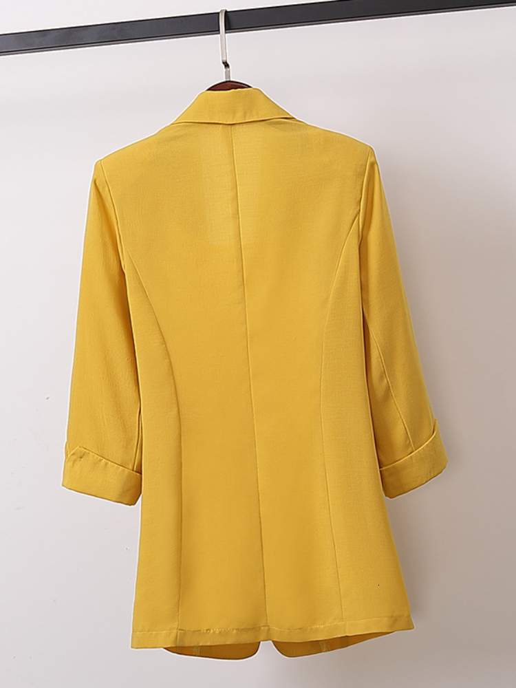 Women's Suits Blazers Spring and Summer Chiffon Midlength Jacket Loose Casual Fashion Small Clothing Women Top Coats Blazer 230321