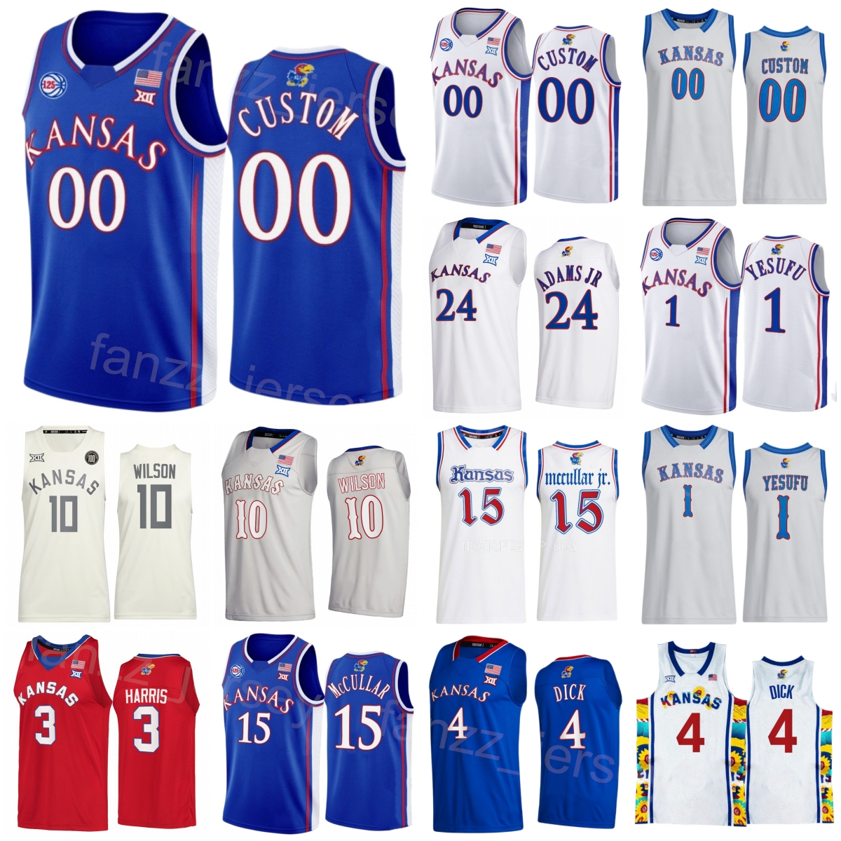 Kansas Jayhawks 10 Jalen Wilson Jersey College Basketball 4 Gradey Dick 15 Kevin McCullar Jr 24 K.J Adams Jr 3 Dajuan Harris Jr 1 Joseph Yesufu Stitch University NCAA, Blue
Kansas Jayhawks 10 Jalen Wilson Jersey College Basketball 4 Gradey Dick 15 Kevin McCullar Jr 24 K.J Adams Jr 3 Dajuan Harris Jr 1 Joseph Yesufu Stitch University NCAA, Blue