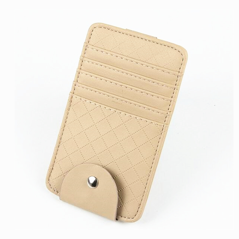 New Car Leather Sunshade Glasses Frame Ticket Organizer Wallet Credit Card Holder Car Interior Accessories