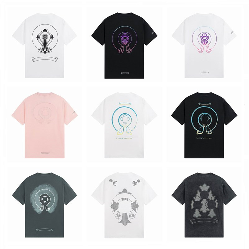 Mens Designers Classic Chromes T-Shirts Summer Brand Top T-shirts Ch White Short Casual Embossed Letter Horseshoe Sanskrit Cross Pattern Tees, A-a
Mens Designers Classic Chromes T-Shirts Summer Brand Top T-shirts Ch White Short Casual Embossed Letter Horseshoe Sanskrit Cross Pattern Tees, A-a