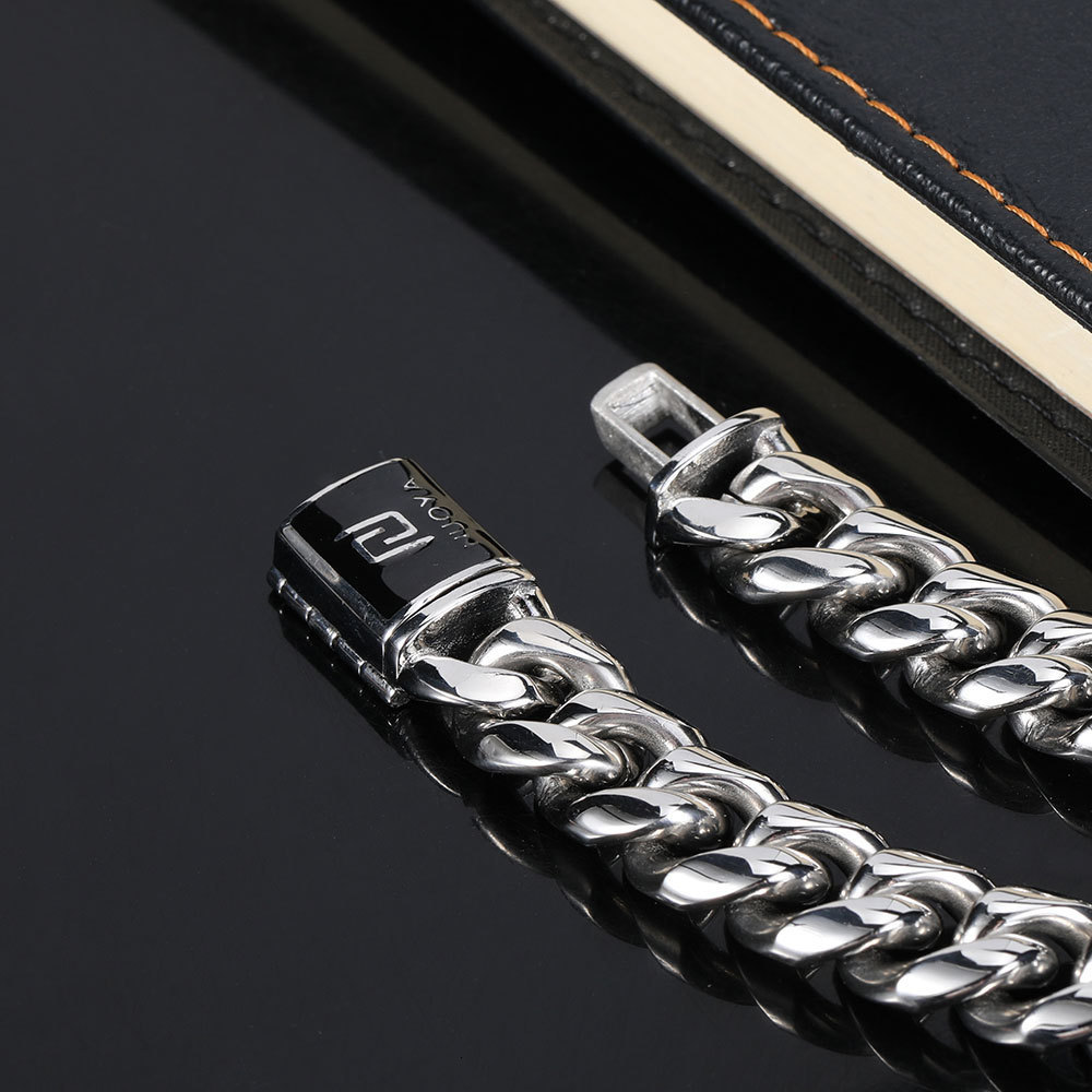 Charm Bracelets Hip Hop Fashion Jewelry Stainless Steel Chunky Cuban Miami 18k Gold Plated Bracelet For Men 230320