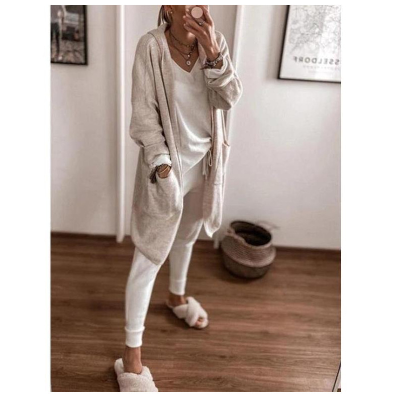 Women's Sleepwear Women Two Piece Sets Tracksuit Hooded Long Sleeve Homewear Suit Autumn Winter Sport Pants Set Pajama Set Women Pajama Set 23032