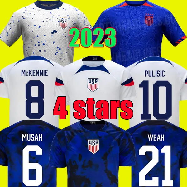 4 stars PULISIC DEST McKENNIE 2023 Soccer Jerseys AARONSON MUSAH usAS FERREIRA REYNA WEAH REAM 22 23 24 Women America Football Shirt United States ADAMS MEN KIDS kit, Away kids
4 stars PULISIC DEST McKENNIE 2023 Soccer Jerseys AARONSON MUSAH usAS FERREIRA REYNA WEAH REAM 22 23 24 Women America Football Shirt United States ADAMS MEN KIDS kit, Away kids